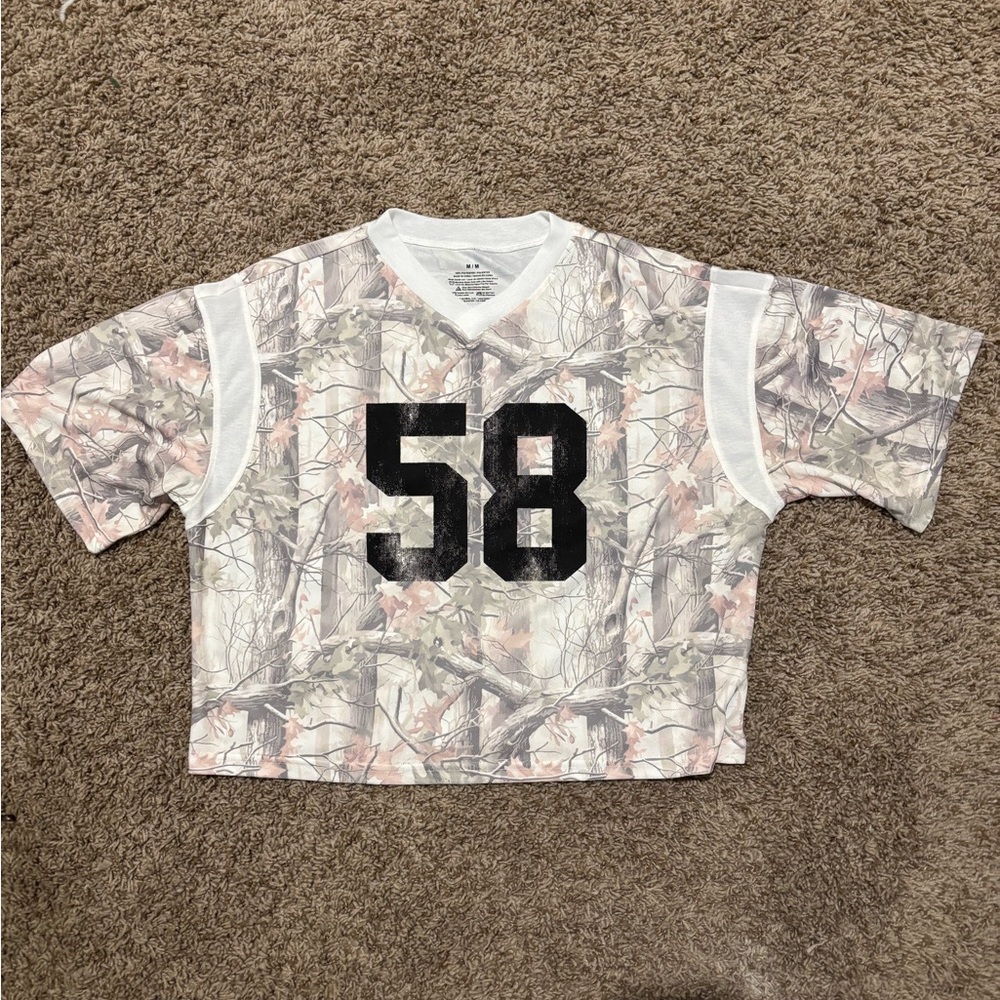 Camo Kids Shirt with Black Number